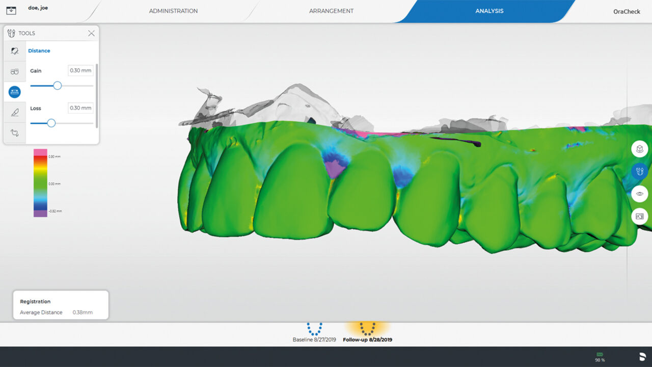Oracheck Software sample screen